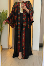 Yasmin Black Embroidered Open Abaya/Bisht