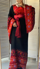 Very Unique Radan Sleeves Black and Red Thobe with Dense Embroidery and Satin Details