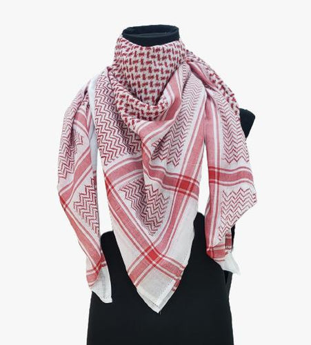 Red and White Kufiya/Kufiyyeh