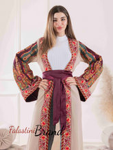Most Elegant Full of Details Beige Abaya with Satin and Malak like Embroidery