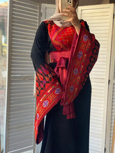 Very Unique Radan Sleeves Black and Red Thobe with Dense Embroidery and Satin Details