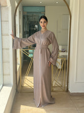 Dusty Pink Caftan Decorated with Al-Muallem Embroidery