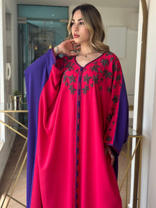 Elegant Two-Tone Butterfly Caftan