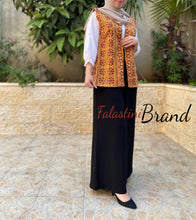 Elegant Palestinian Mustard Embroidered Best