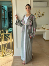 Elegant Sage Handmade Moroccan Open-Front Djellaba with Belt