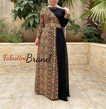 Trending Half Embroidered Golden and Black Dress