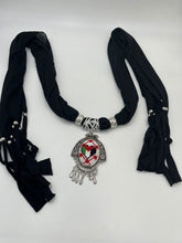 Scarf with Embroidered Palestine Flag Love Pendant