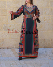 Trendy Black Majdalawi Fabric Thob with Colorful Embroidery