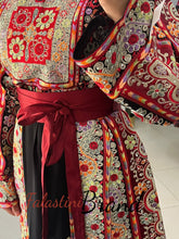 Very Luxurious Black and Red Malak Like Thob with Qasab Thread and Satin Details