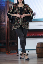 Palestinian Black And Gold Embroidered Jacket