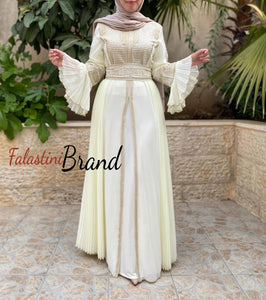 Wonderful Ivory with Golden Details Kaftan