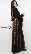 Stylish Layered Red And Green Embroidered Tobe Dress With Lace Details