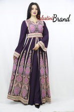 New Elegant Purple Embroidered Thob Dress