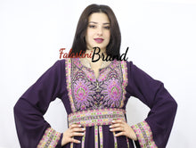 New Elegant Purple Embroidered Thob Dress