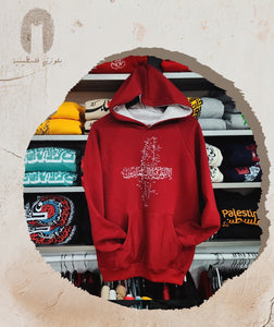 Red Blozty Falasteniah Hoodie Sweatshirt (inna lil watan)