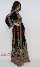 Unique Diamond Silver Embroidered Palestinian Dress