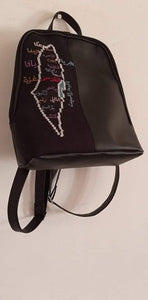 Palestine Bag - Leather Hand Embroidered Backpack