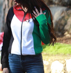 Palestinian Flag Zip Up Sweatshirt Jacket