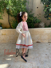 Little Girl Palestinian Embroidered Black Velvet Dress